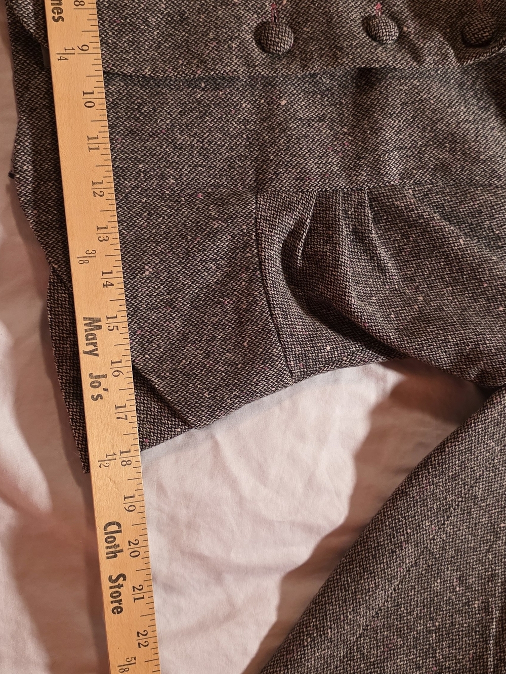 Kay Unger Charcoal Tweed Two-Piece Skirt Suit - Picture 13 of 16